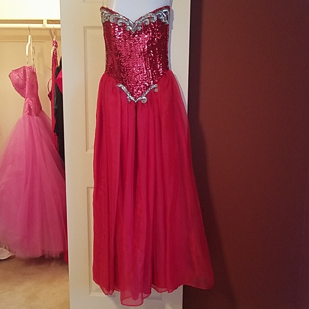 Red formal dress